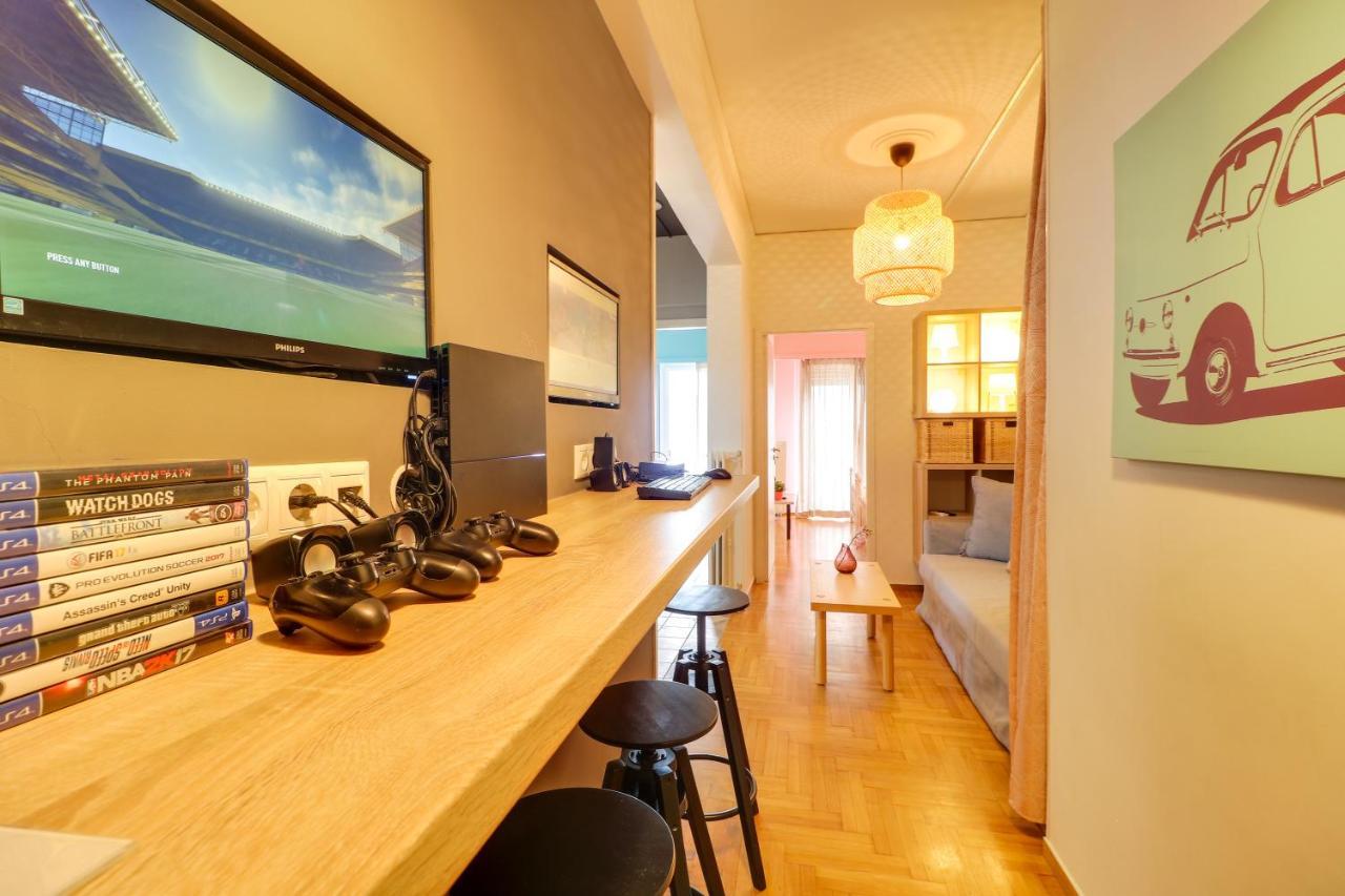 Spacious Central Flat☆3Min To Metro☆Ac|Netflix|Pc Athen Exterior foto