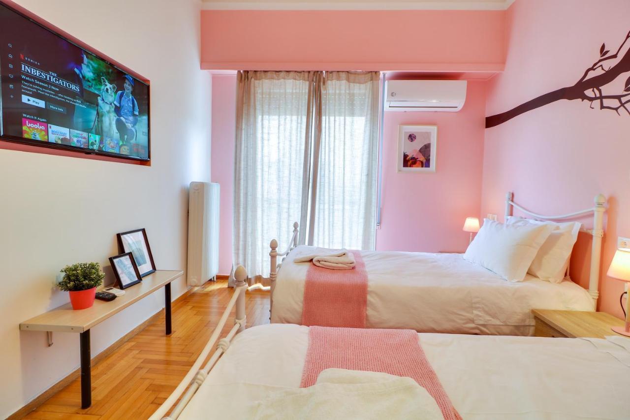 Spacious Central Flat☆3Min To Metro☆Ac|Netflix|Pc Athen Exterior foto